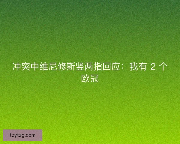 冲突中维尼修斯竖两指回应：我有 2 个欧冠